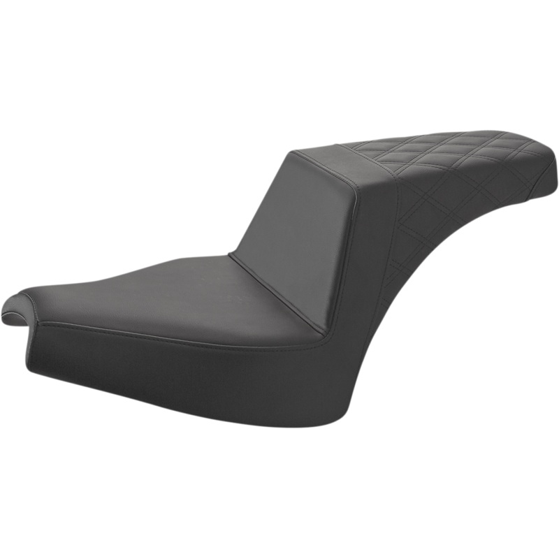SADDLEMEN Step-Up Seat – Front Smooth/Rear Lattice – Black – Chief I21-04-173