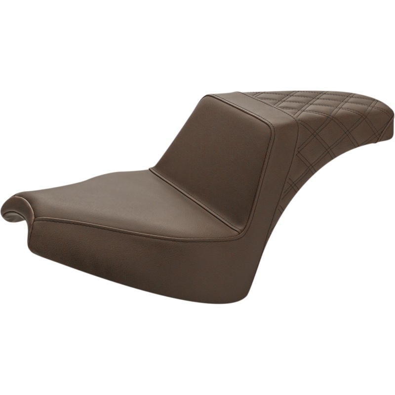 SADDLEMEN Step-Up Seat – Front Smooth/Rear Lattice – Brown – Chief I21-04-173BR