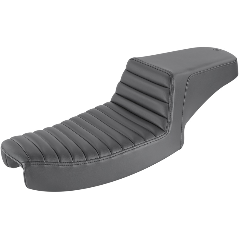 SADDLEMEN Step-Up Seat – Front Tuck-n-Roll – Black – Dyna 891-04-171