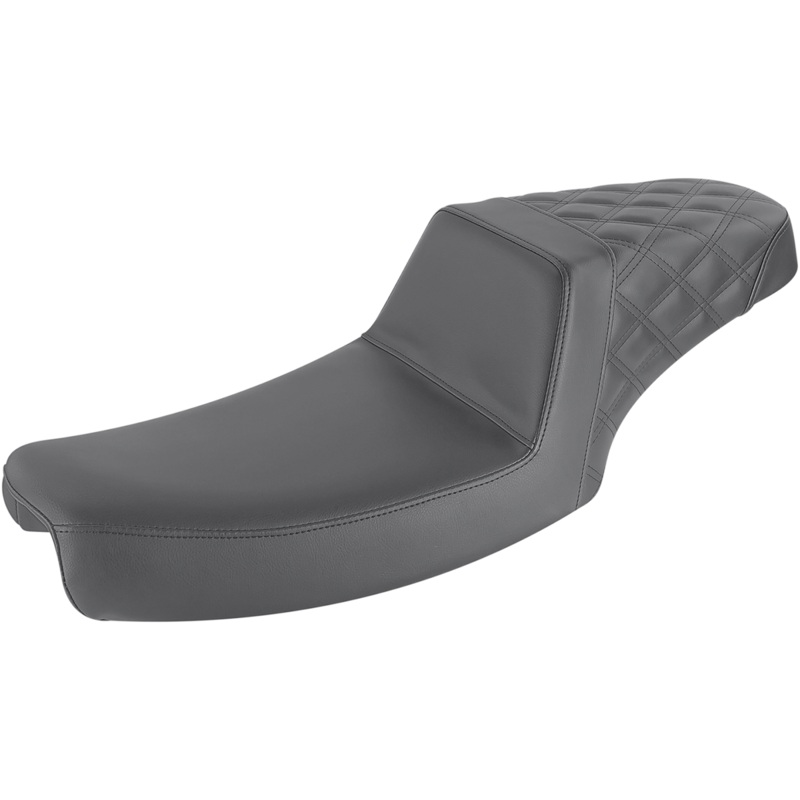 SADDLEMEN Step-Up Seat – Rear Lattice Stitch – Black – FXD 891-04-173