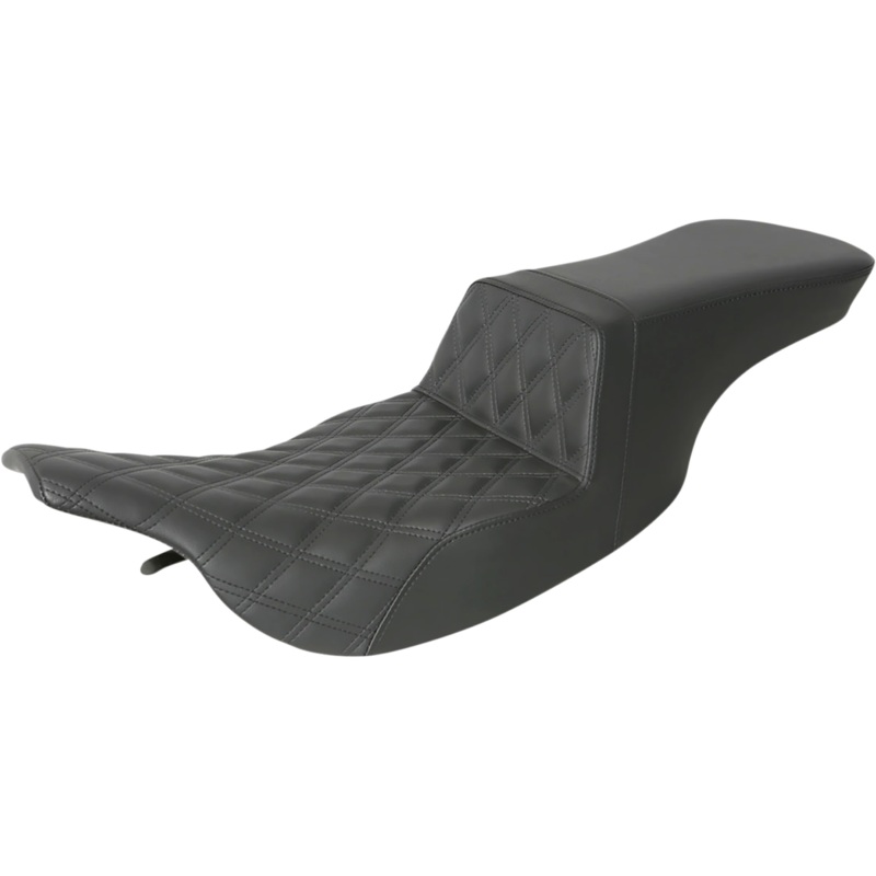SADDLEMEN Tour Step-Up Seat – Front Lattice Stitch – Black – FL ’97-’07 897-07-192