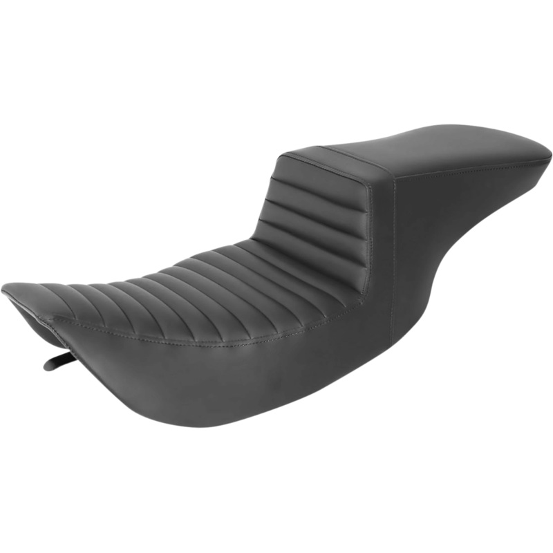 SADDLEMEN Tour Step-Up Seat – Front Tuck-n-Roll – Black – FL ’97-’07 897-06-191