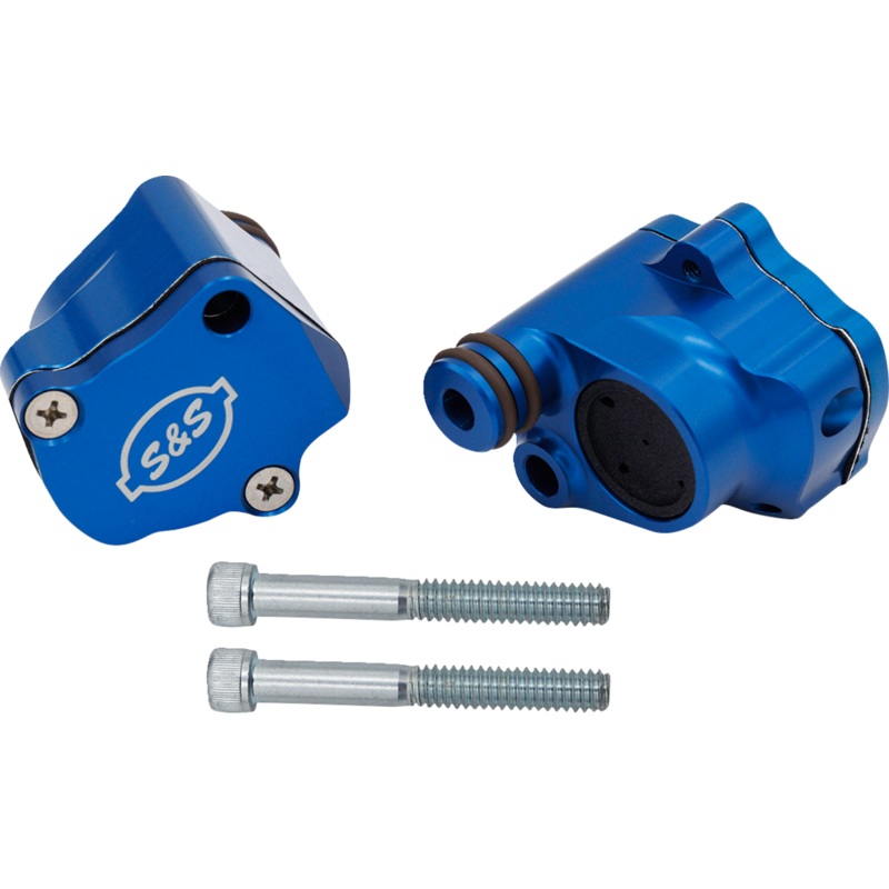 S&S CYCLE Breather Head Kit – Billet Anodized Blue – M8 900-1186