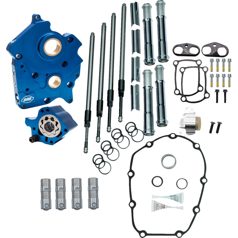 S&S CYCLE Cam Chest Kit without Cams – Chain Drive – Water Cooled – Chrome Pushrods – M8 310-1265