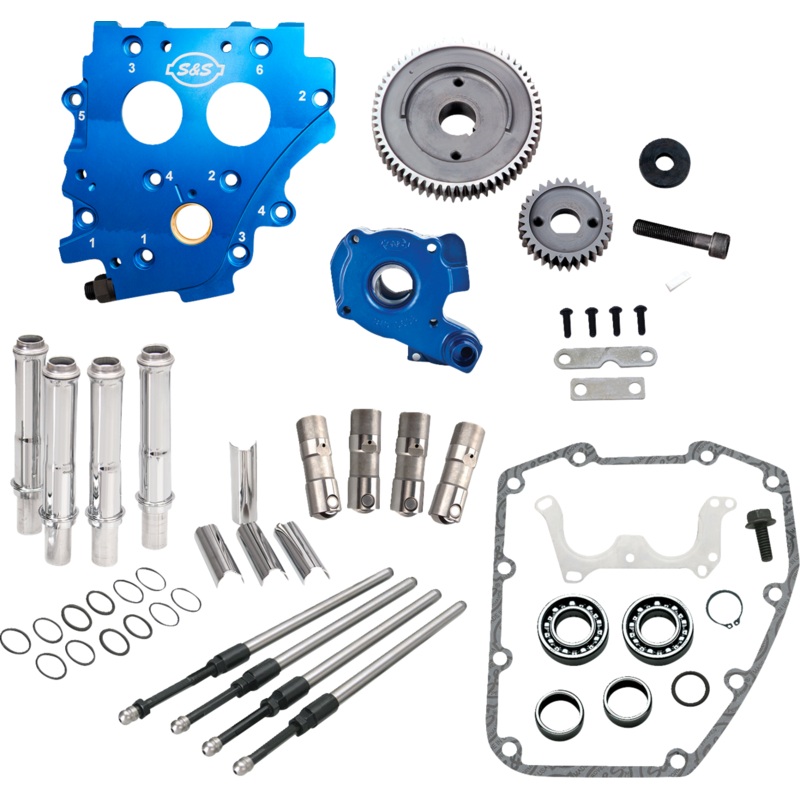 S&S CYCLE Cam Chest Kit without Cams – Gear Drive – Oil Cooled – Chrome Pushrods – Twin Cam 310-1267