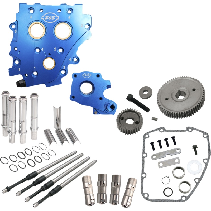 S&S CYCLE Cam Chest Kit without Cams – Gear Drive – Oil Cooled – Chrome Pushrods – Twin Cam 310-1269