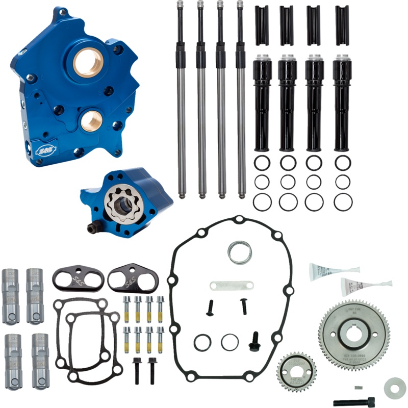 S&S CYCLE Cam Chest Kit without Cams – Gear Drive – Water Cooled – Black Pushrods – M8 310-1260