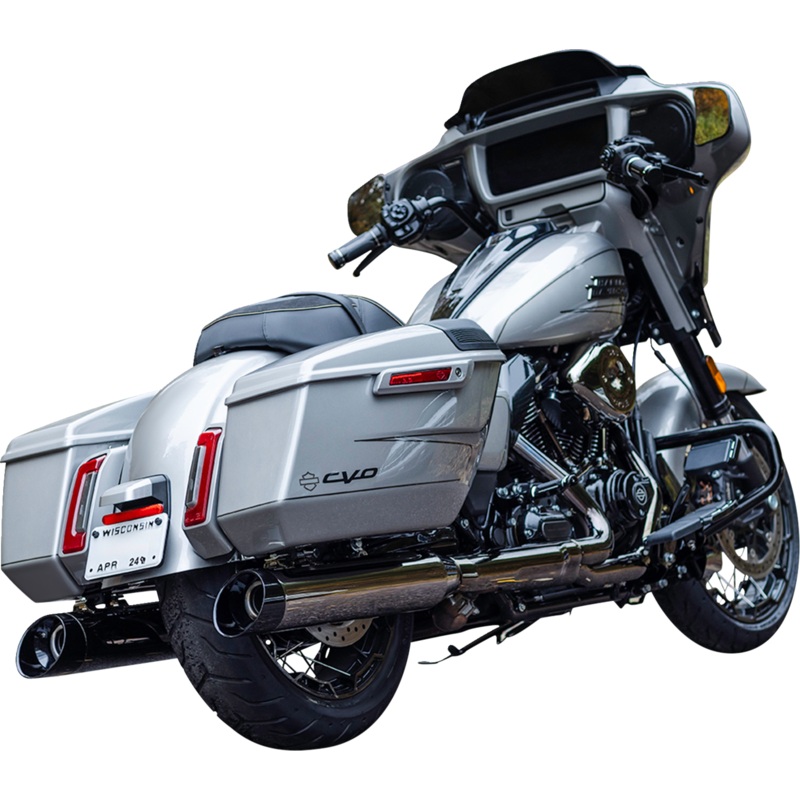 S&S CYCLE MK45 Slip-On Mufflers – Lava Chrome – 50-State 550-1113