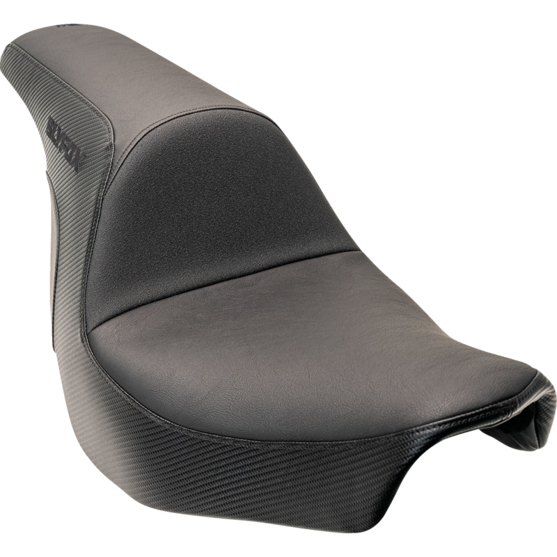 SLYFOX Slyfox Seat – Black Logo – Smooth Vinyl – Carbon Fiber – FL ’18-’24 0802-1589
