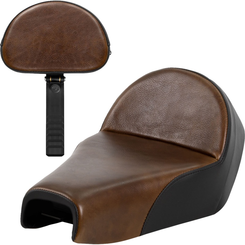 SADDLEMEN Lariat Solo Seat – Distressed Leather – 4.5 Gal Tank – XL ’04-’22 807-03B-0041