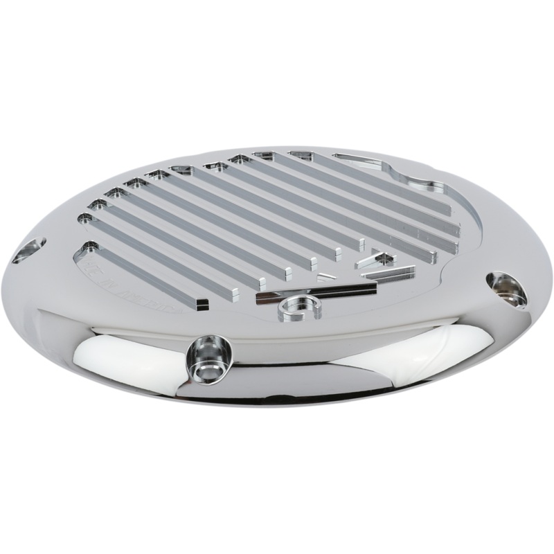 THRASHIN SUPPLY CO. M8 – Derby Cover Finned – Chrome TSC-3017-3
