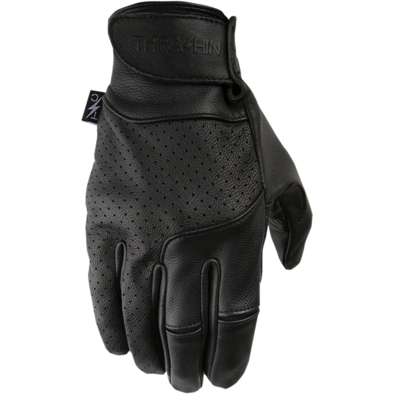 THRASHIN SUPPLY CO. Siege Leather Gloves – Black – Medium TSG-0001-09