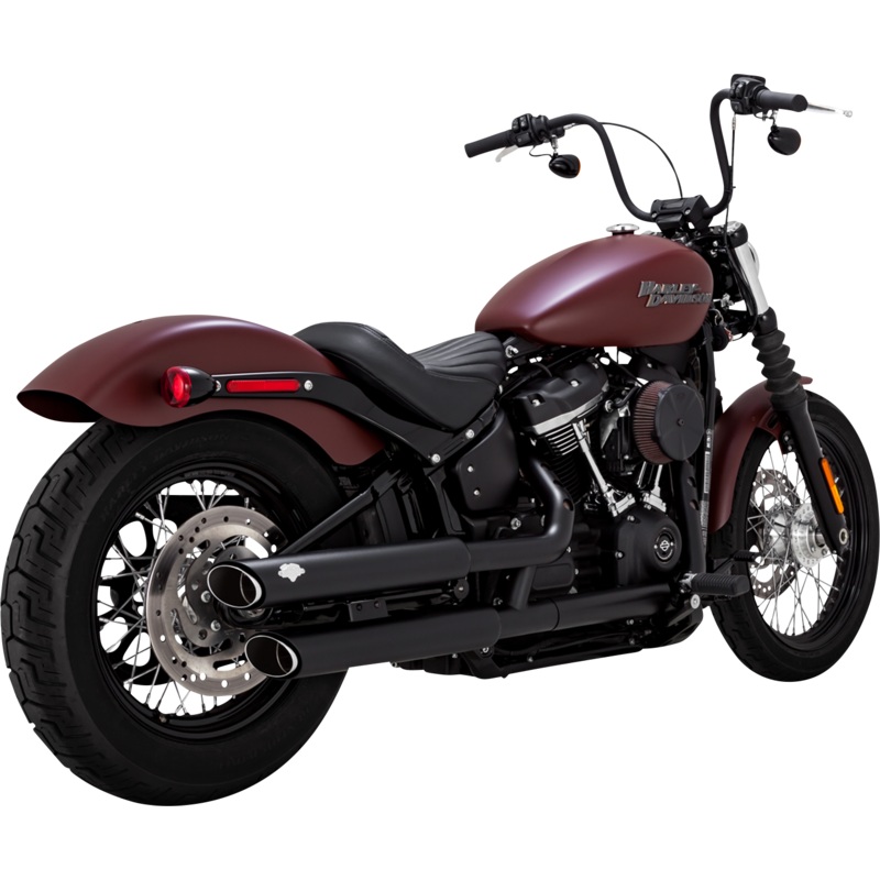 VANCE & HINES 3 Twin Slash Slip-On Mufflers – Black 46376