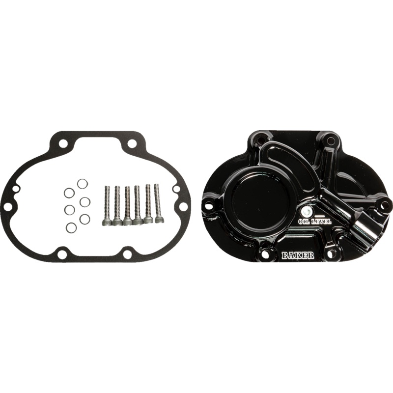 BAKER DRIVETRAIN Function-Formed* Transmission Side Cover – Mechanical – Big Twin – Gloss Black BD-10605-A