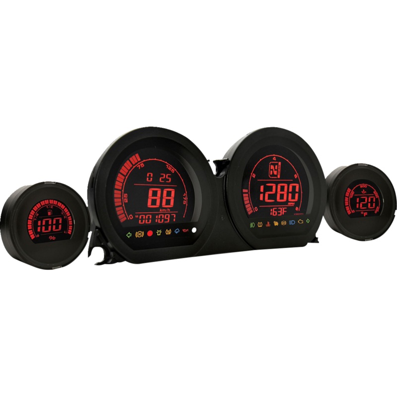 KOSO NORTH AMERICA HD-03 – Four-Piece LCD Gauge Kit – Eight Changeable Colors BA064902