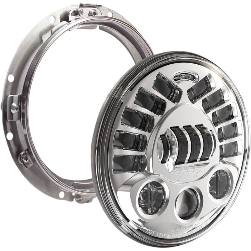 CUSTOM DYNAMICS Adaptive Headlight with Mount – 7 – Chrome PB-7A-13-C
