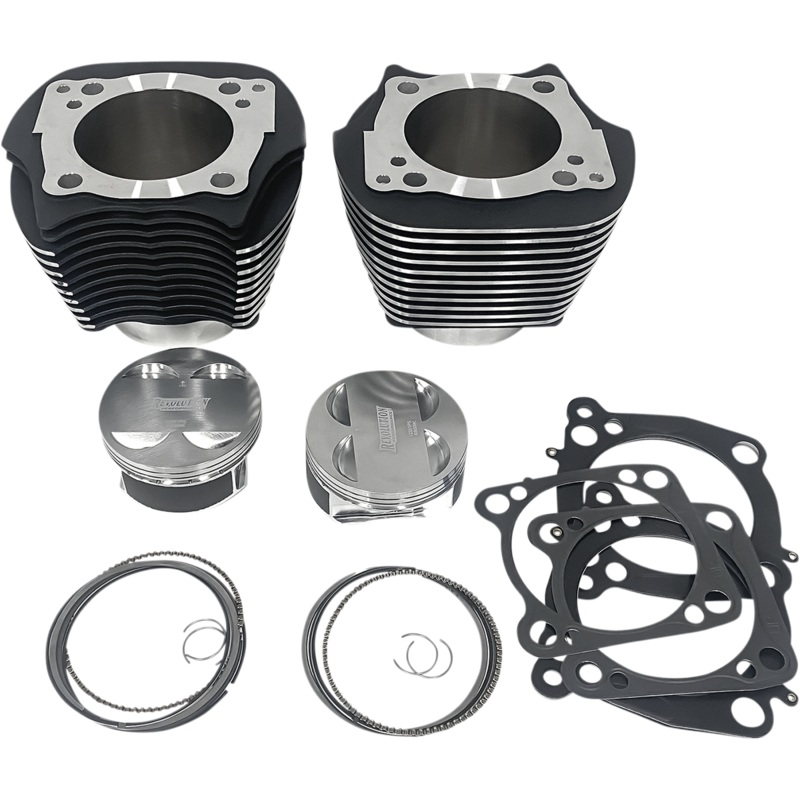 REVOLUTION PERFORMANCE, LLC Cylinder Kit – 124 – Black with Highlighted Fins – M8 RP201-601W