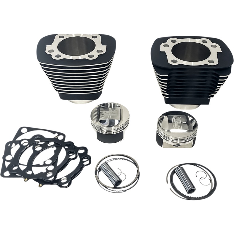 REVOLUTION PERFORMANCE, LLC Cylinder Kit – 1250 cc – Black with Highlighted Fins RP201-405W