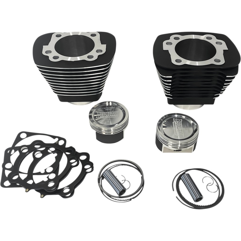 REVOLUTION PERFORMANCE, LLC Cylinder Kit – 1250 cc – Black with Highlighted Fins RP201-414W