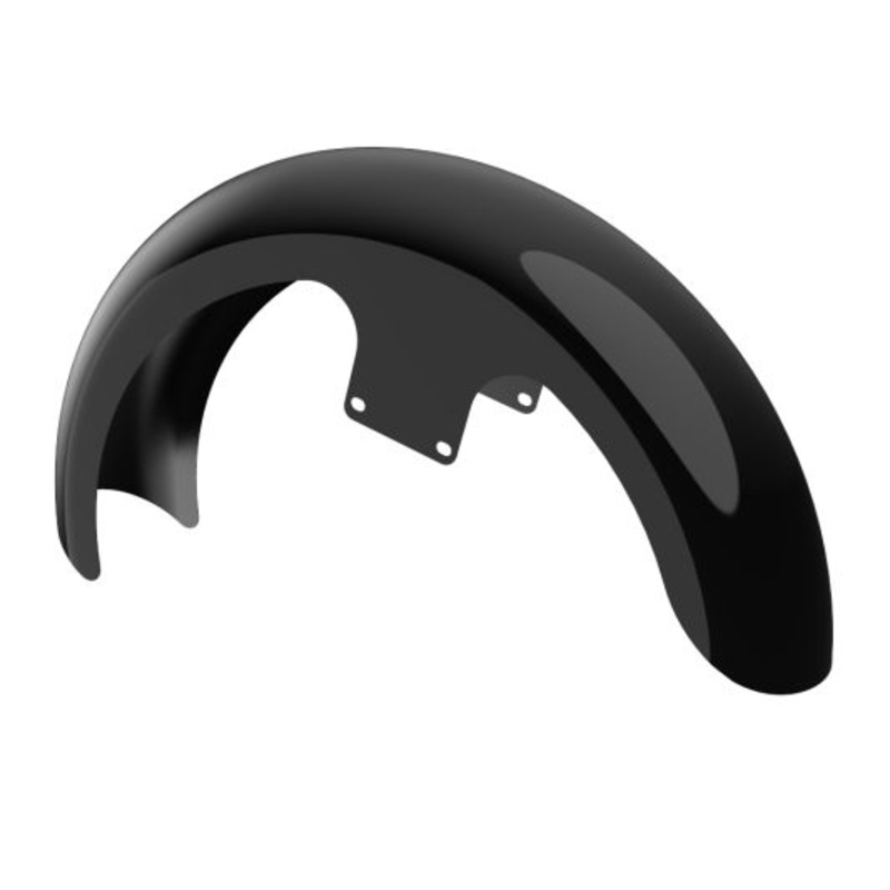 Advanblack 21 REVEAL WRAPPER HUGGER FRONT FENDER FOR ’09-’23 HARLEY TOURING – Vivid Black – Black Spacers