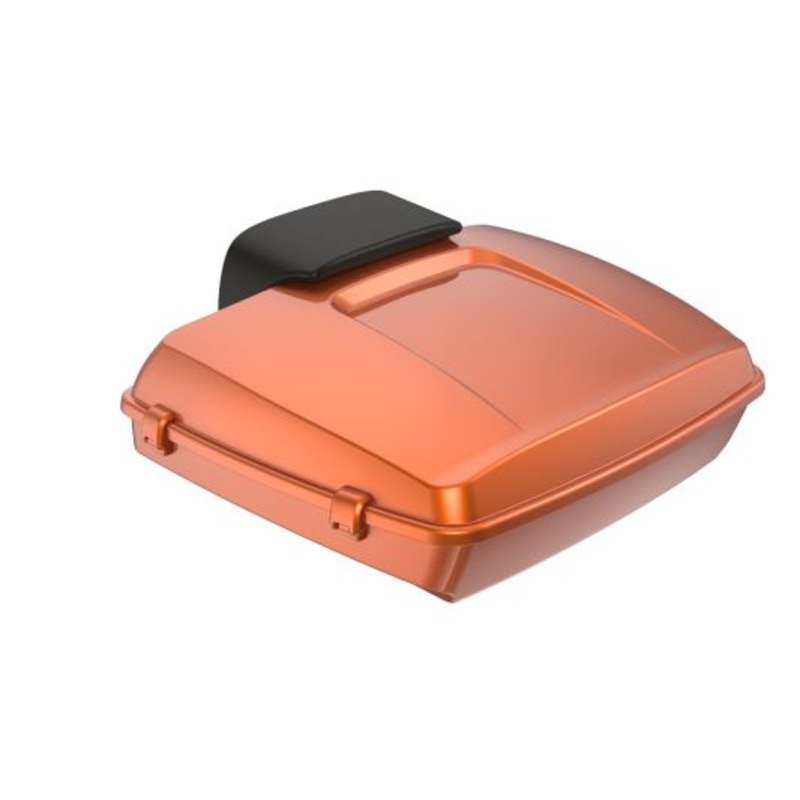 Advanblack RUSHMORE RAZOR TOUR PACK FOR ’97-’24 HARLEY TOURING – AMBER WHISKEY – Chrome Latches and Hardware