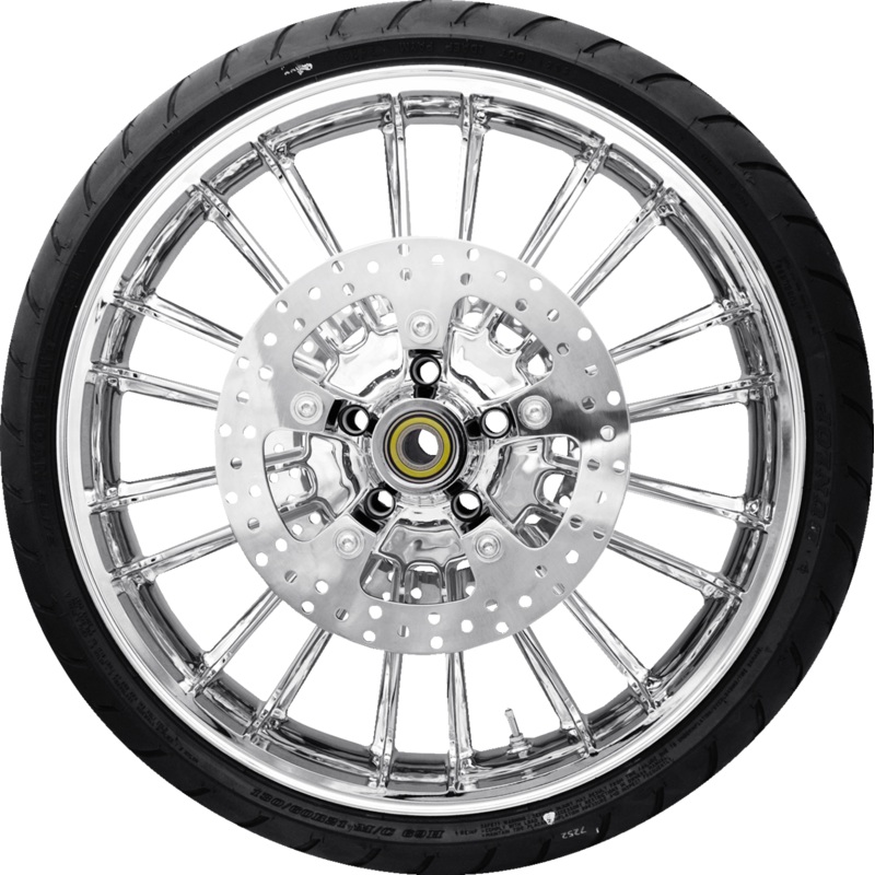 COASTAL MOTO Atlantic Front Wheel (21/Chrome)/Rotors (11.8)/Dunlop Tire (130/60B21) PKG-ATL213CH-ABST