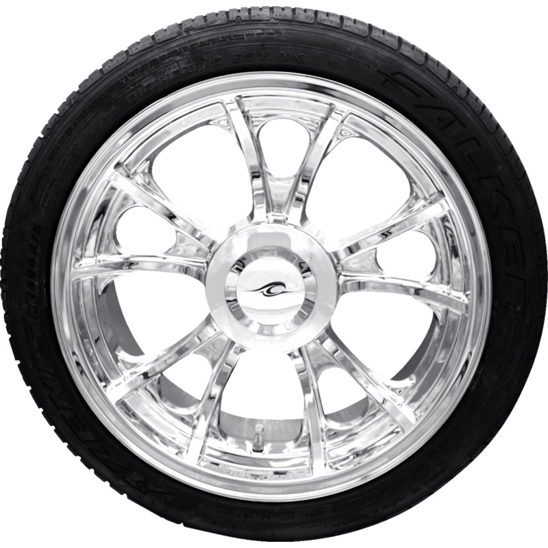 COASTAL MOTO Largo 3D Rear Wheel (18/Chrome)/Falken Tire (215/45ZR18) – Trike PKG-LGO-187T-CH