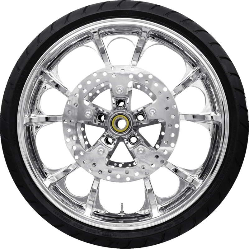 COASTAL MOTO Largo Front Wheel (21/Chrome)/Rotors (11.8)/Dunlop Tire (130/60B21) PKG-LGO213CH-ABST