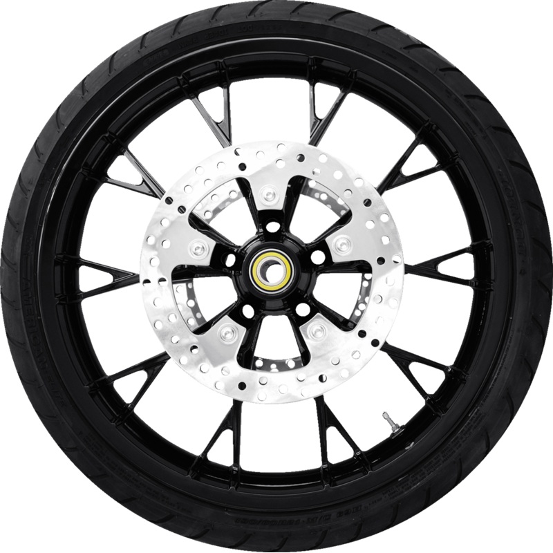 COASTAL MOTO Marlin Front Wheel (21/Black)/Rotors (11.8)/Dunlop Tire (130/60B21) PKG-MAR213SB-ABST