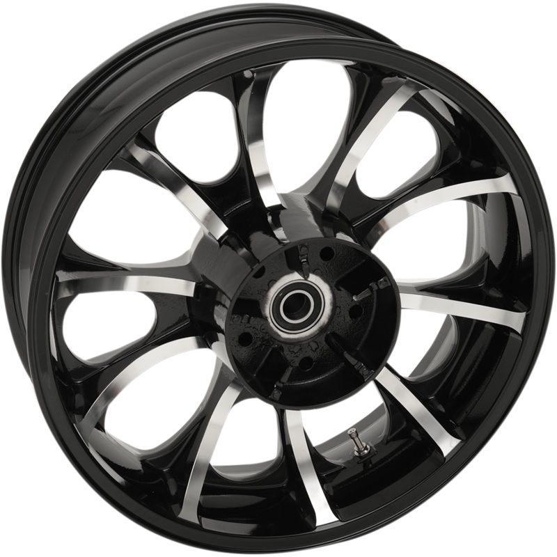 COASTAL MOTO Rear Wheel – Largo 3D – Single Disc/with or without ABS – Black Cut – 18×7 3D-LAR187BC-TRK