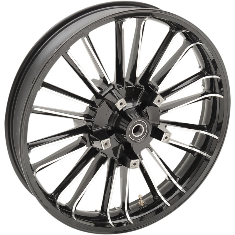 COASTAL MOTO Wheel – Atlantic 3D – Front – Dual Disc/with ABS – Black Cut – 21×3.5 3D-ATL213BCABST