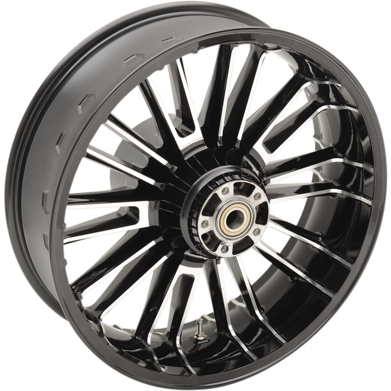 COASTAL MOTO Wheel – Atlantic 3D – Rear – Single Disc/with ABS – Black Cut – 18×5.5 3D-ATL185BCABST
