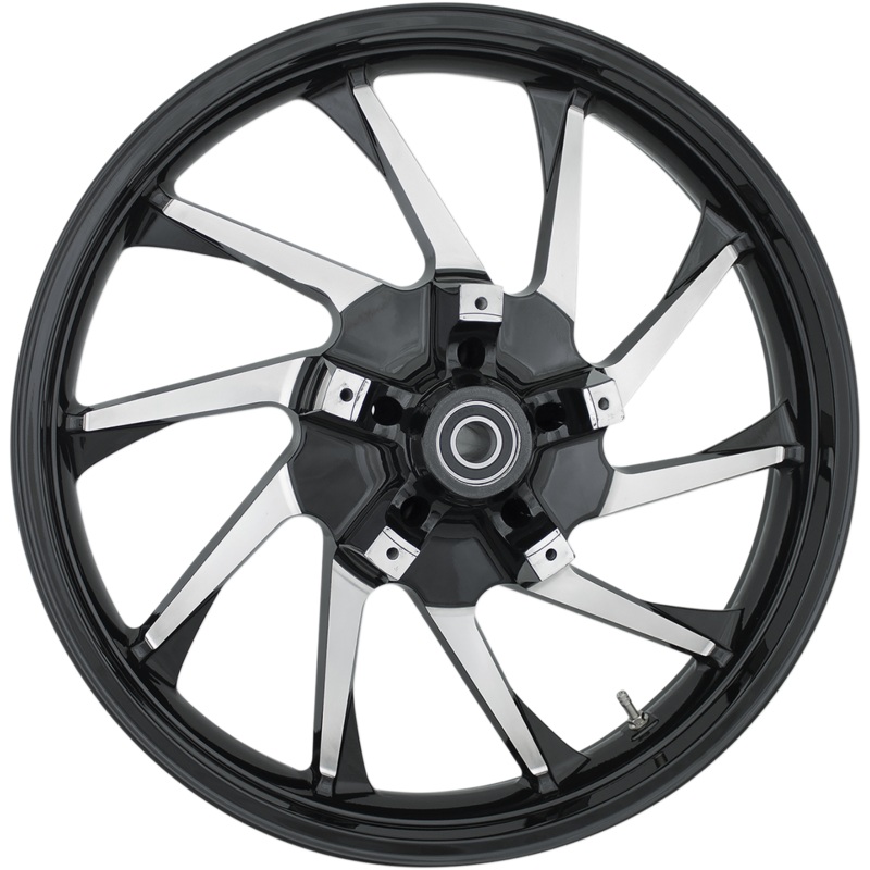 COASTAL MOTO Wheel – Hurricane 3D – Front – Dual Disc/with ABS – Black Cut – 21×3.5 3D-HUR213BCABST