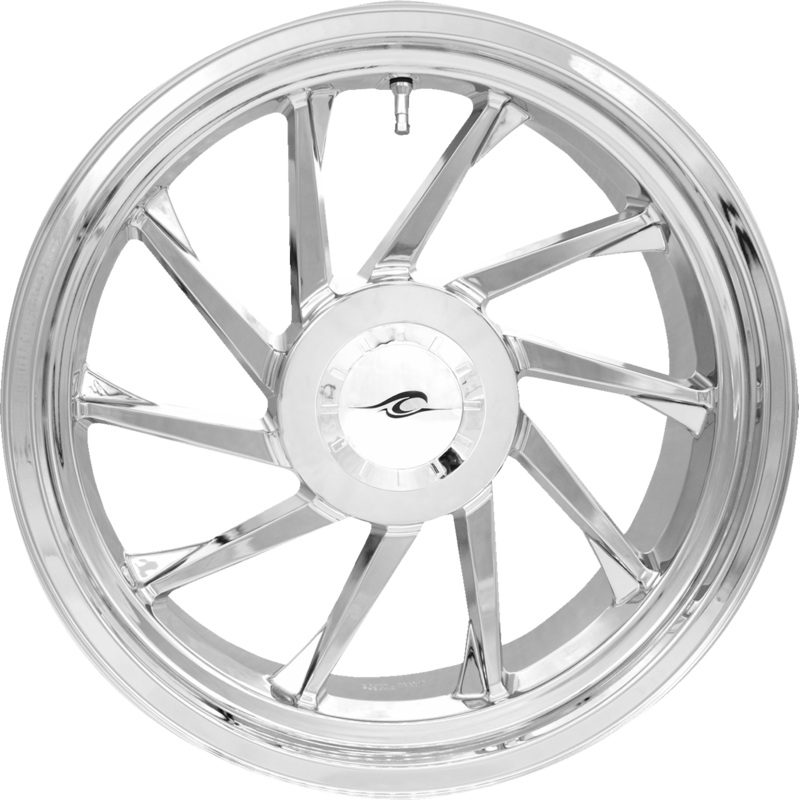 COASTAL MOTO Wheel – Hurricane 3D – Rear Left – Chrome – 18 – Trike 3D-HURL-187T-CH