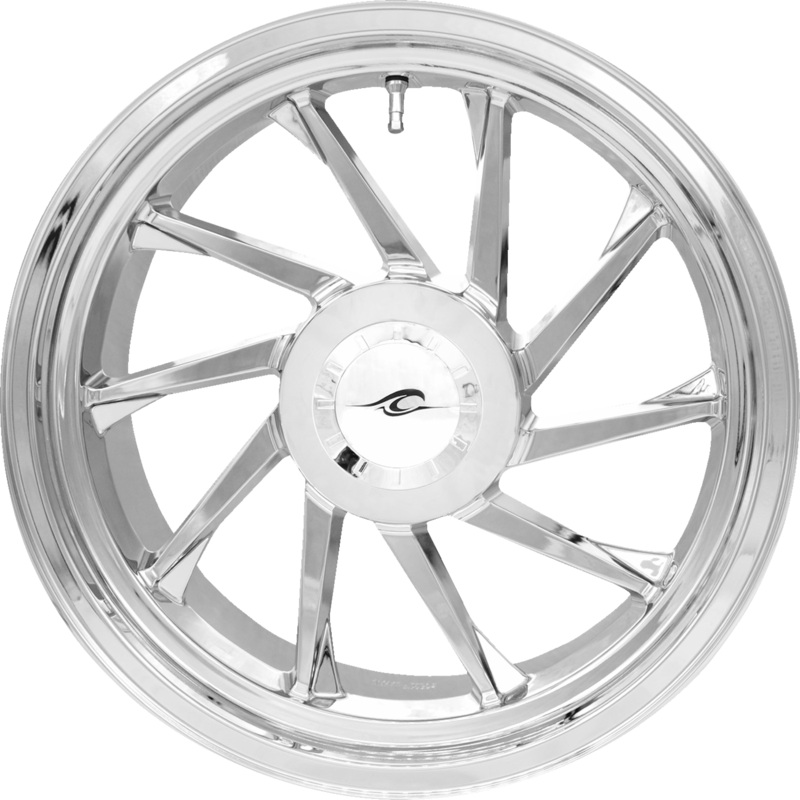 COASTAL MOTO Wheel – Hurricane 3D – Rear Right – Chrome – 18 – Trike 3D-HURR-187T-CH