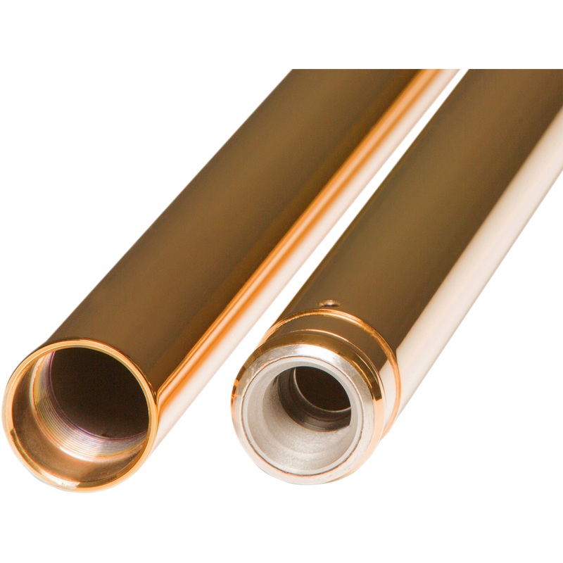 CUSTOM CYCLE ENGINEERING Inverted Fork Tubes – Gold – 43 mm – +4 Length 710078
