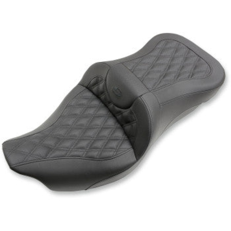 SADDLEMEN Extended Reach Roadsofa Seat – Lattice Stitched – without Backrest – ’08-’23 FL