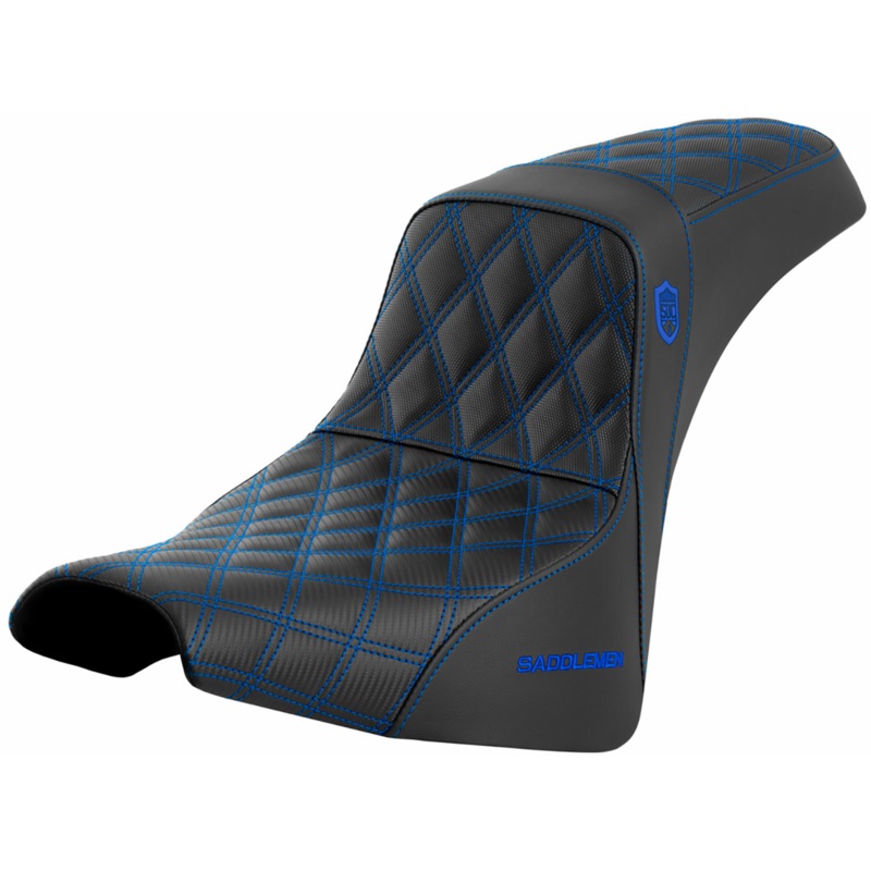 SADDLEMEN Pro Series SDC Performance Seat – without Backrest – Blue Stitch – FXBB/FXST ’18-’23 SC81830BLU