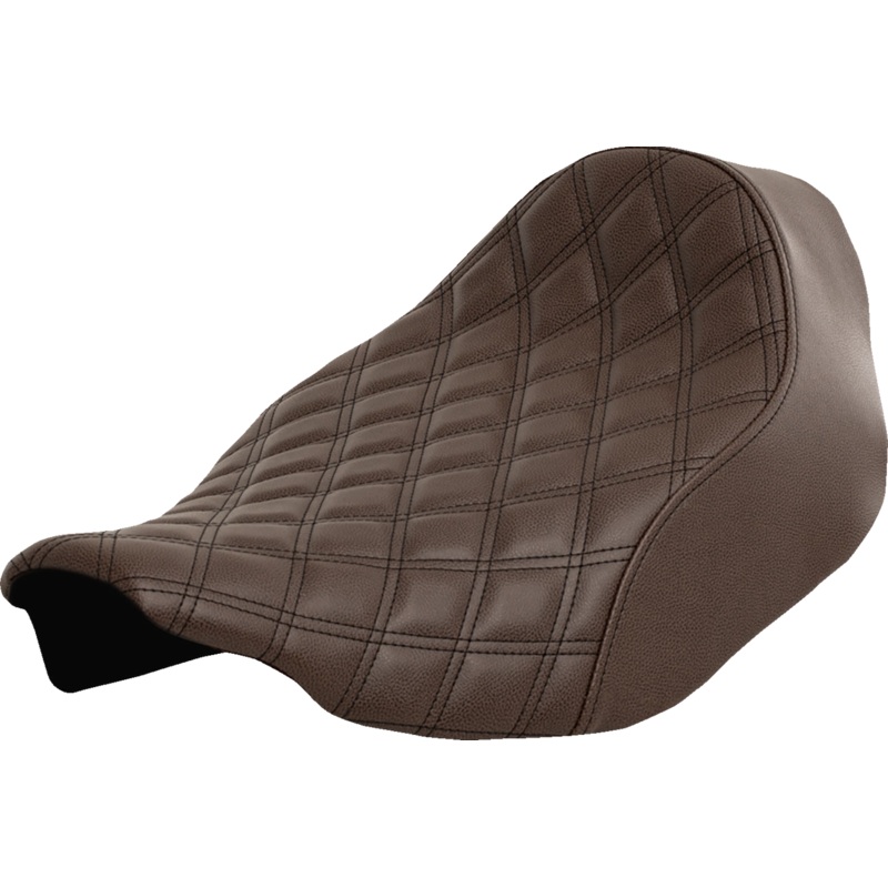 SADDLEMEN Renegade Solo Seat – Lattice Stitched – Brown – FLT/FLH ’23-’24 823-07-002BLS
