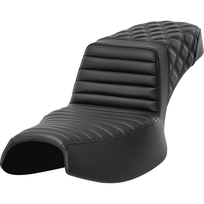 SADDLEMEN Step-Up Seat – Front Tuck-n-Roll/Rear Lattice Stitch – Extended Reach – Challenger ’20-’24 I20-06E-176