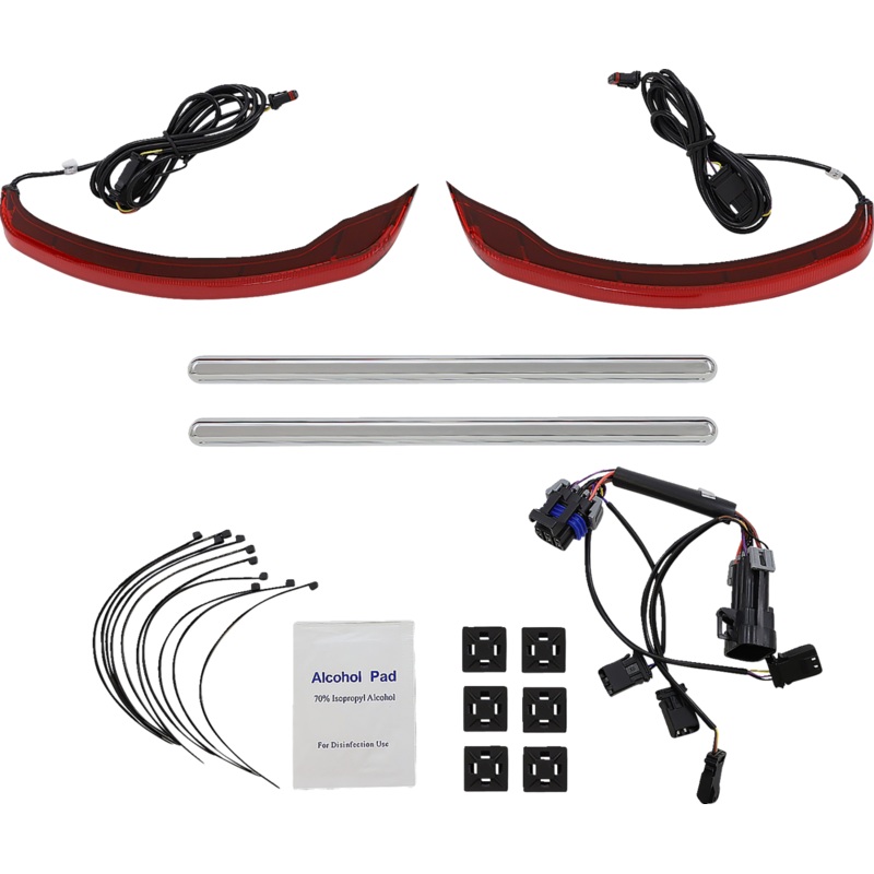 CUSTOM DYNAMICS Saddlebag Lights – Low Profile – Red Lens – Indian CD-IND-SPR-V2-R