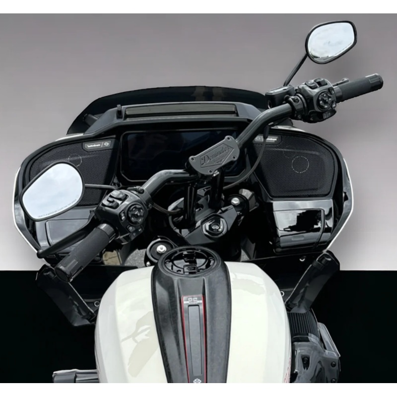 Dominator Industries PULLBACK RISER & 1 1/4 MOTO BAR COMBINATION FOR 2023 CVO & 2024 ROAD GLIDE MODELS 14 GLOSS BLACK