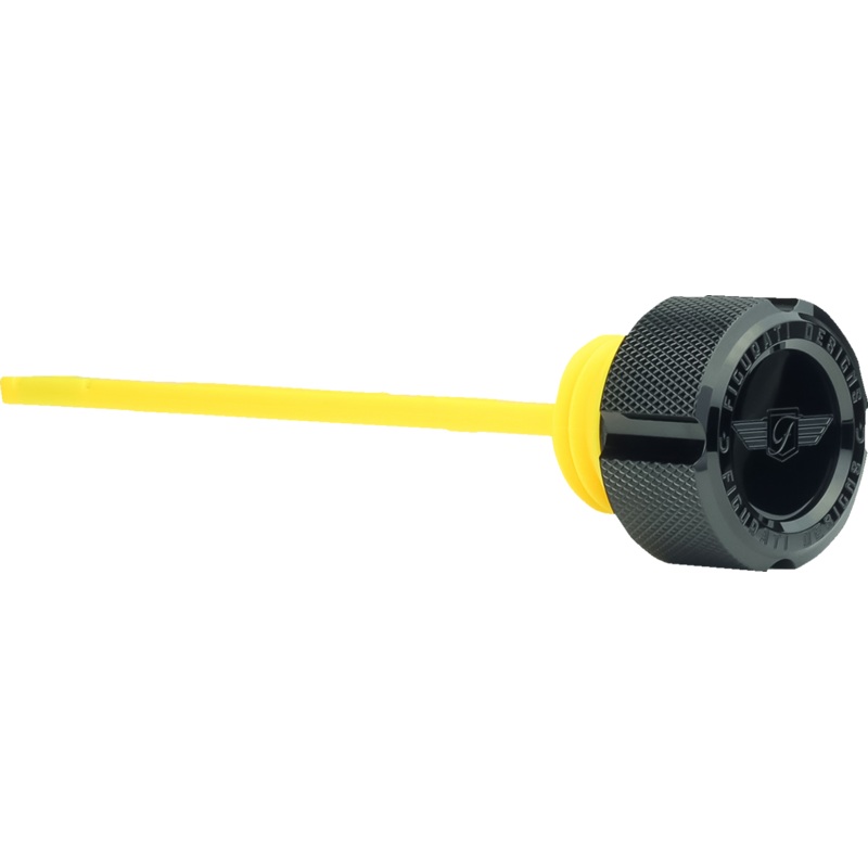FIGURATI DESIGNS Oil Dipstick – Knurled – Black – M8 Touring/Trike FD01-MAGDSM8-KN-BLK