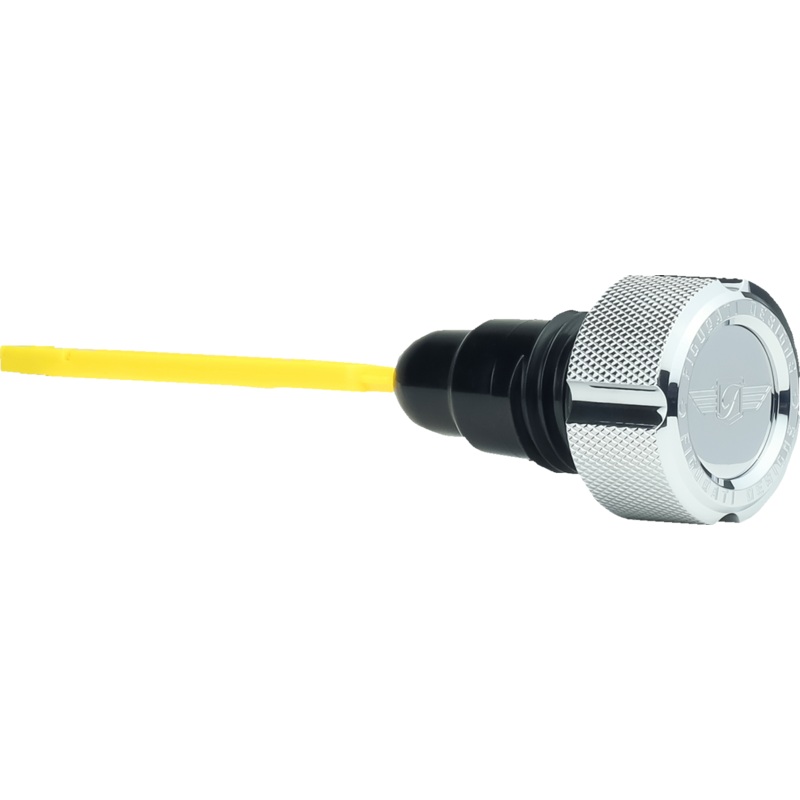 FIGURATI DESIGNS Oil Dipstick – Knurled – Polished – Twin Cam FD01-MAGDSTC-KN-SS