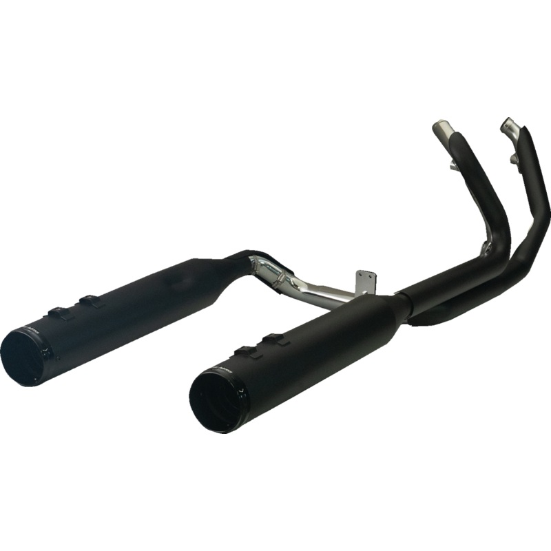 KHROME WERKS 2-into-2 Dominator Exhaust System with 4-1/2 Mufflers – Black with Race Tip – M8  200130