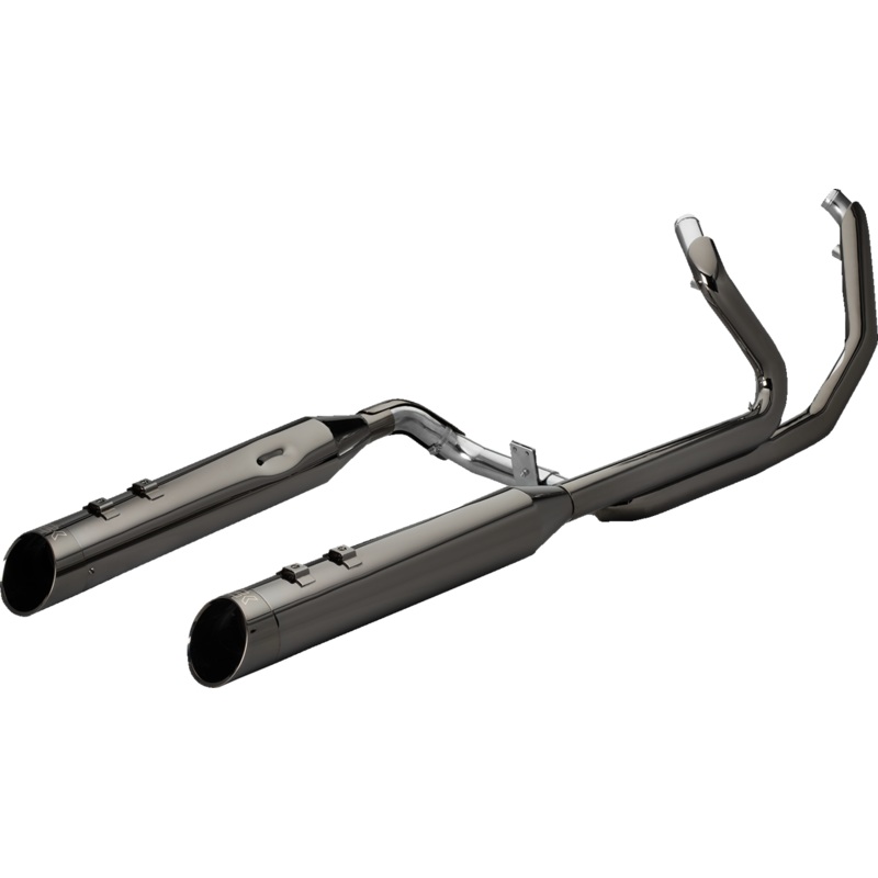KHROME WERKS 2-into-2 Dominator Exhaust System with 4-1/2 Mufflers – Eclipse? with Edge Tip – M8  201525