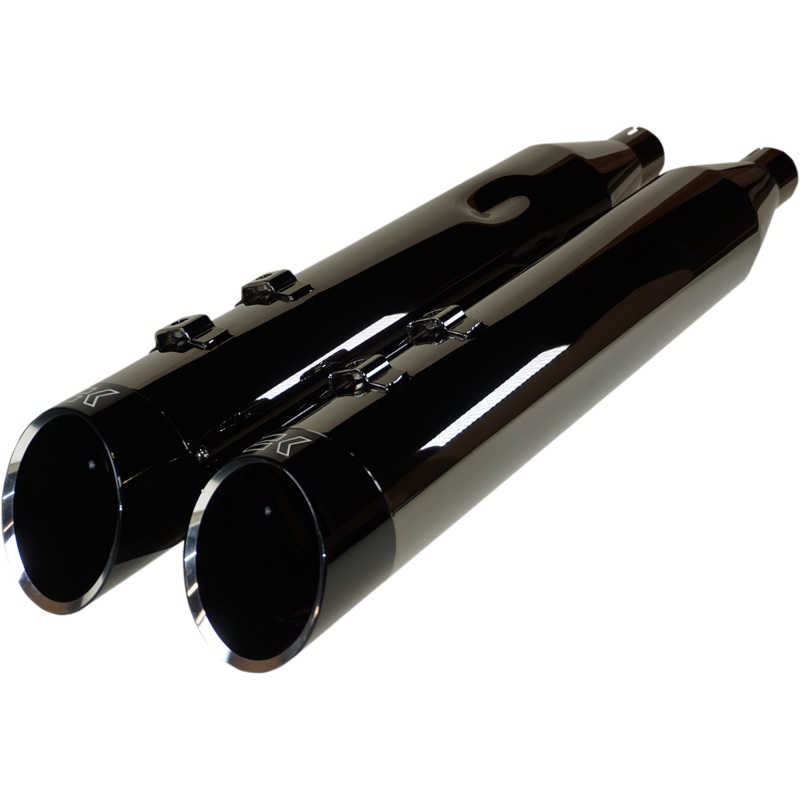 KHROME WERKS 4-1/2 HP-Plus? Slip-On Mufflers – Eclipse? with Edge Tip 201675