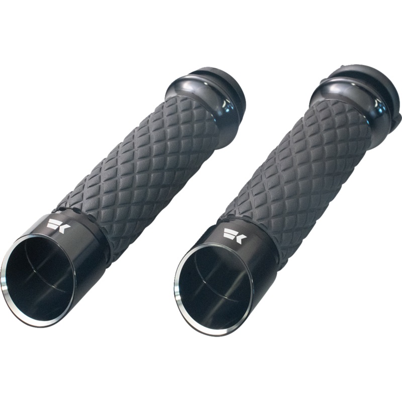 KHROME WERKS Grips – Edge – Custom Contour – Diamond – Black 500310