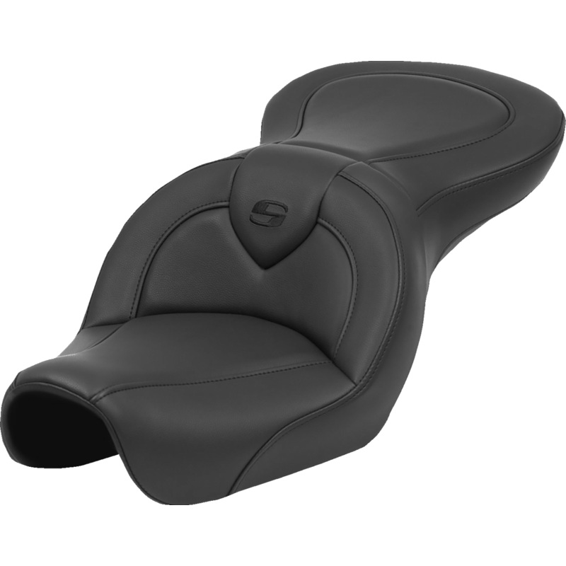 SADDLEMEN Roadsofa* Seat – Black Stitch – without Backrest – FXD ’04-’05 804-04-187