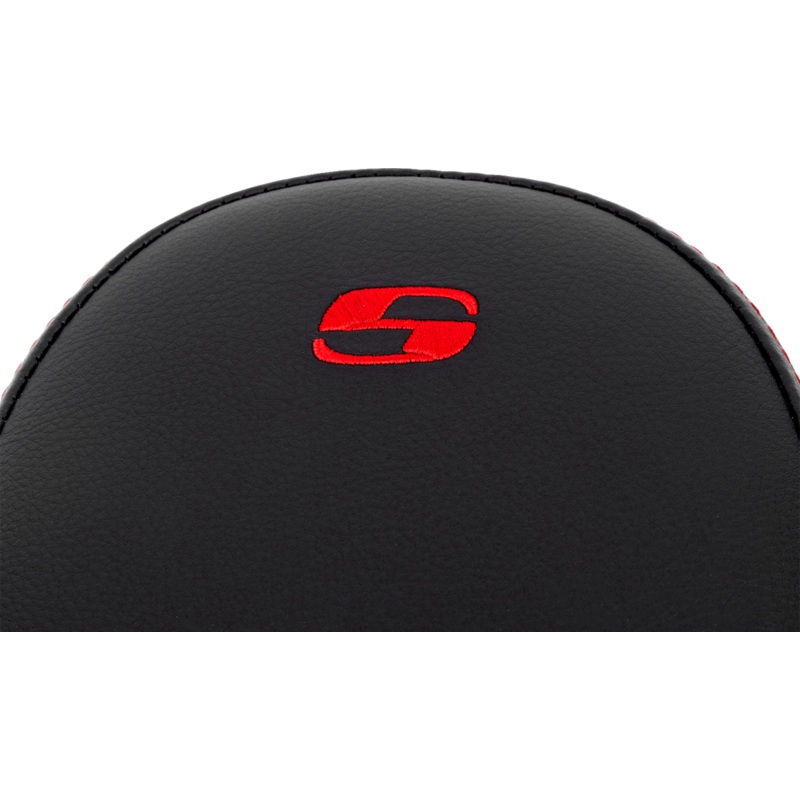 SADDLEMEN Step-Up Seat – Front Lattice Stitch – Red Stitch – FLH/FLT ’08-’23 A808-07B-172RED